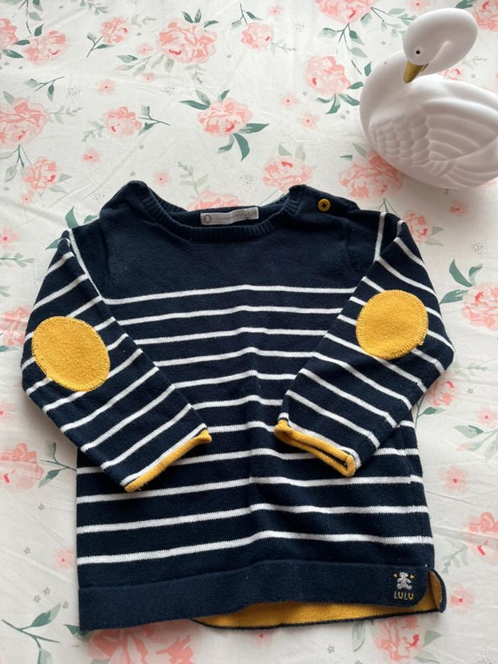 Pull rayé lulu castagnette 12 mois