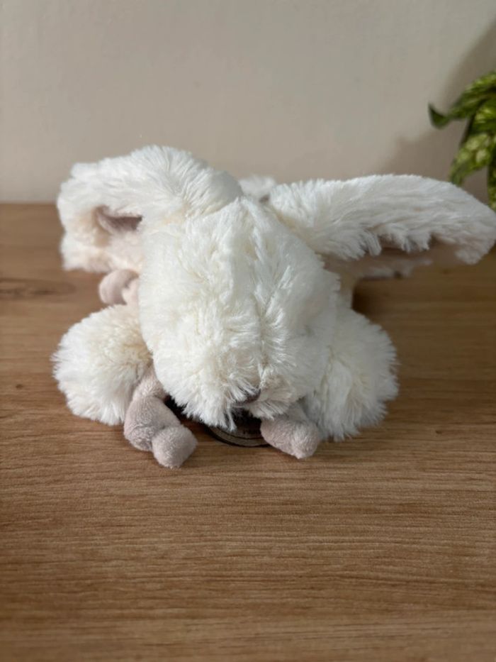 Doudou lapin les bonbons allongé blanc liens taupe doudou et compagnie - photo numéro 2