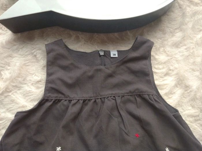 Robe boule doublée Fille 3 mois les petits lapins et les étoiles - photo numéro 3