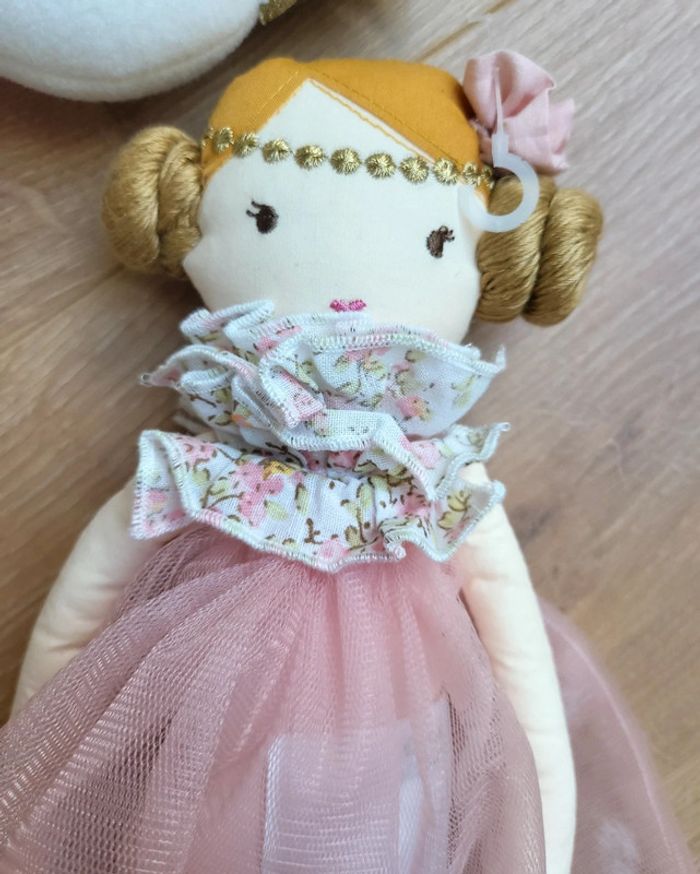 Lot peluches elegantes 2 cygnes ,1 souris et 2 poupees maison du monde - photo numéro 15