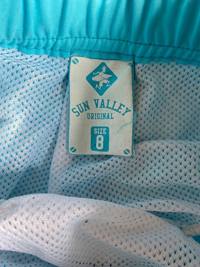 Beau short de bain/boardshort bleu turquoise T. 8 ans garçon neuf avec étiquette - photo numéro 5