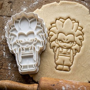 Emporte-pièce Personnage Manga style Broly - Découpoir Biscuit & Pâte à Sucre