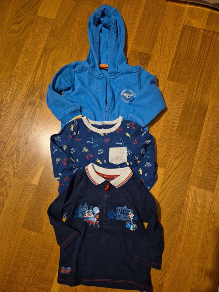 Lot sergent major tee-shirt et gilet taille 12 mois