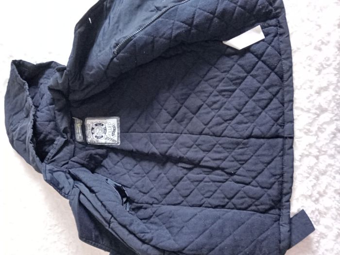 MAGNIFIQUE PARKA BLEU MARINE MATELASSE ORCHESTRA NEUF - photo numéro 3