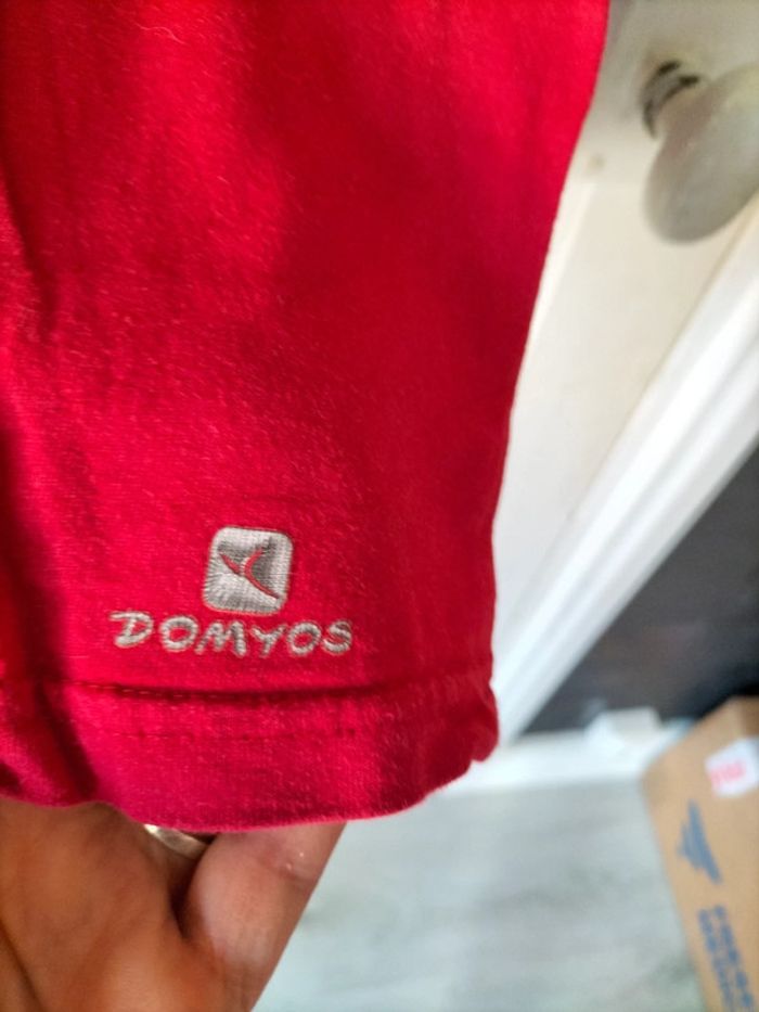 T-shirt MC rose foncé framboise uni Domyos taille S - photo numéro 2