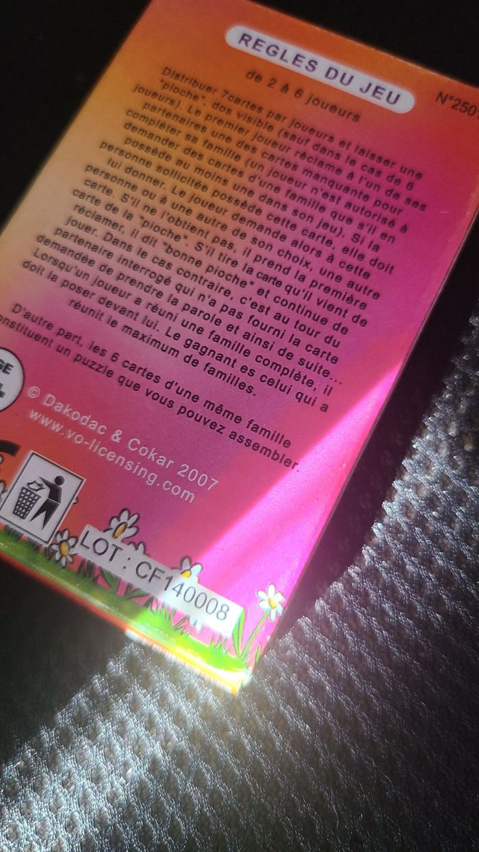 jeu de 7 familles/cokar et dakodac - - photo numéro 2