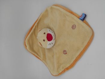 Doudou Plat Jaune Orange Sucre d'Orge