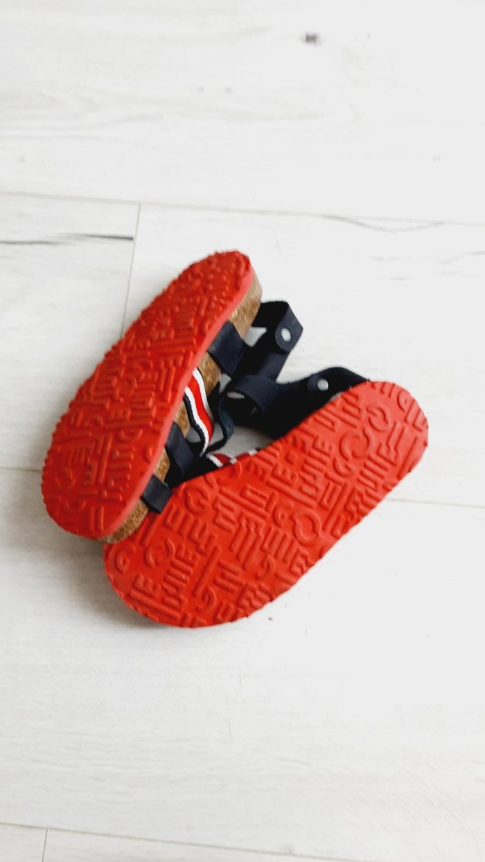 Chaussures mixte garçon fille sandales été marine et rouge Gémo pointure 30 - photo numéro 5