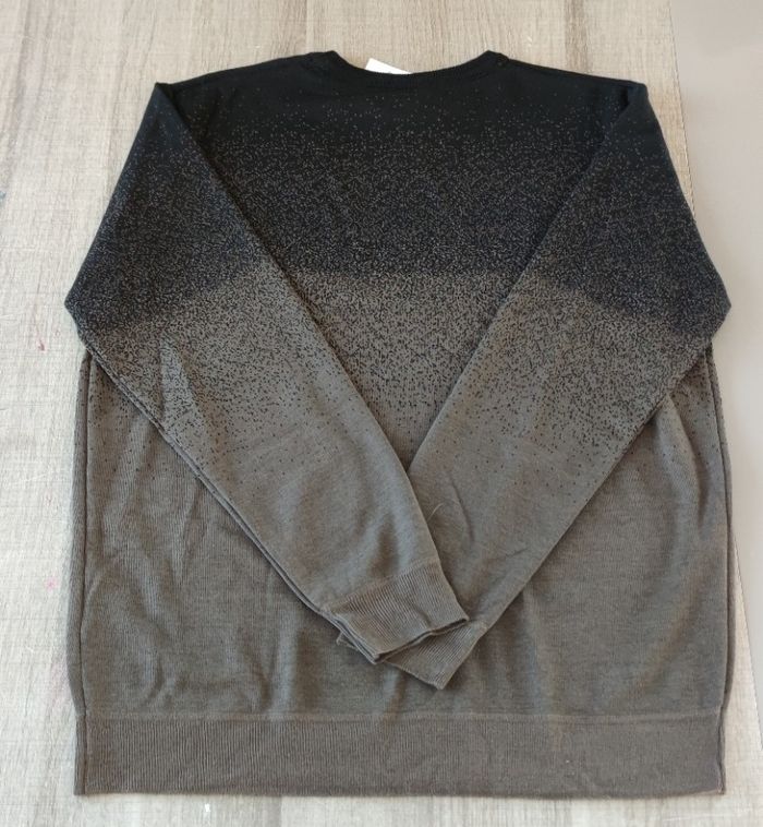 Pull manches longues pour homme marque U collection taille XXL|2XL, pull marron et noir - photo numéro 4