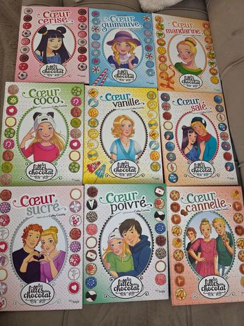 Lots de 9 bd les filles  au chocolat 
