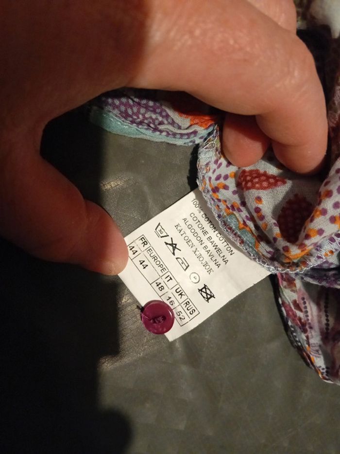 Blouse légère motif fleurs colorées femme 42/44 camaïeu - photo numéro 19