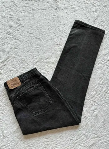 Jean Levi’s 619 regular straight droit gris anthracite 80/90s vintage Canada us rare W36 XL/46