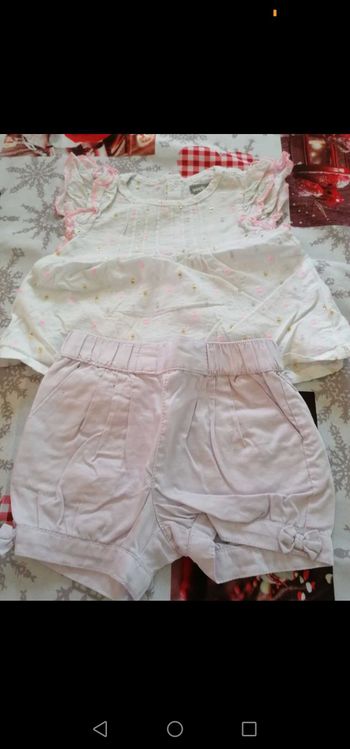 Ensemble short t-shirt 6 mois