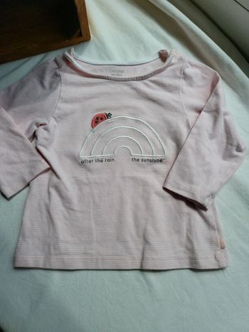 T-shirt rayé coccinelle 6 mois