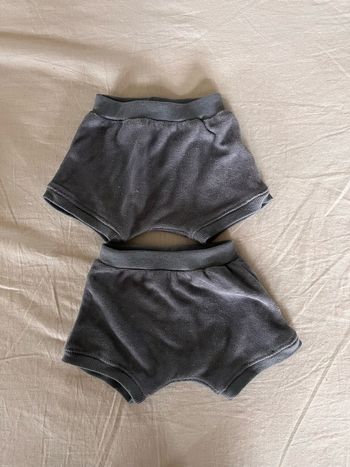 Duo de short en éponge 1 mois