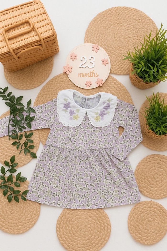 🌼 Robe a fleurs 23mois fille 🌼