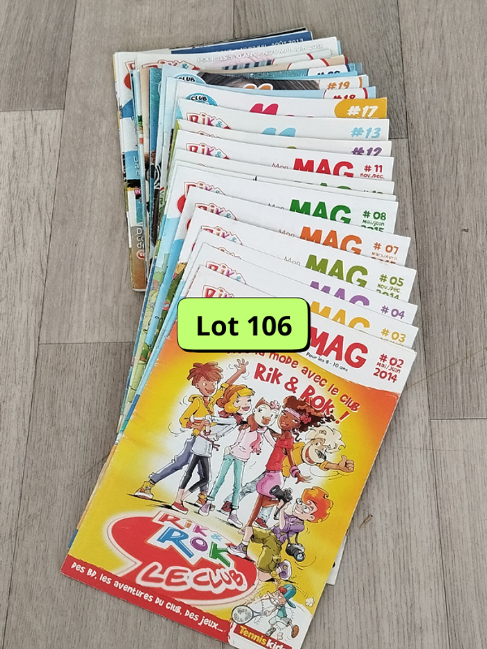 Lot de 30 magazines Rik & Rok année 2012 à 2018 L0106