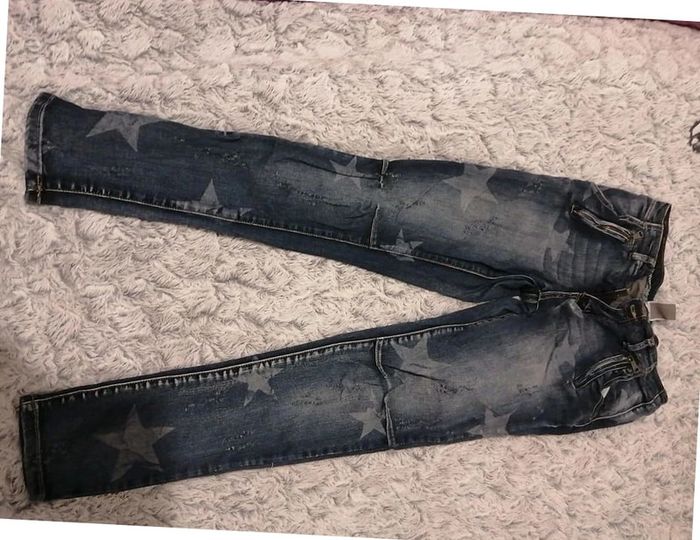 jeans skinny sans marque bleu taille S