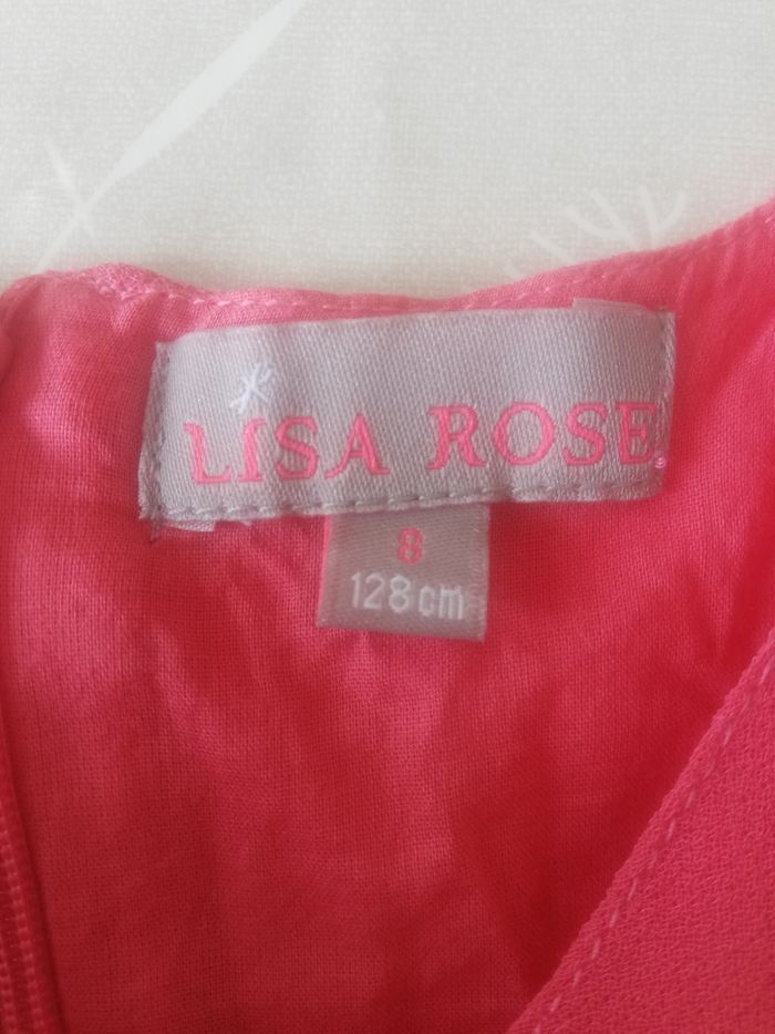 Robe manches courtes rose avec doublure sequins Lisa Rose 10 ans - photo numéro 2