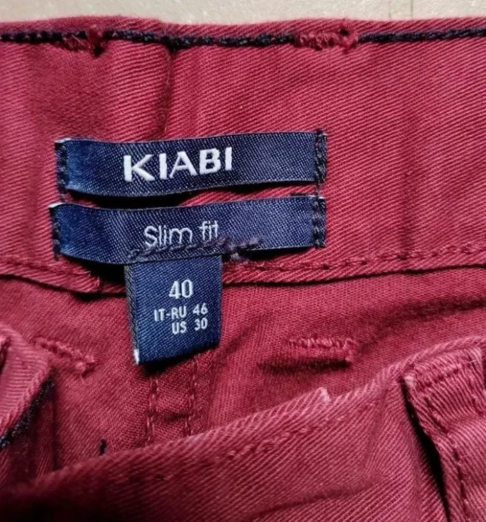 Pantalon jean couleur bordeaux - Taille 40 Kiabi - photo numéro 6