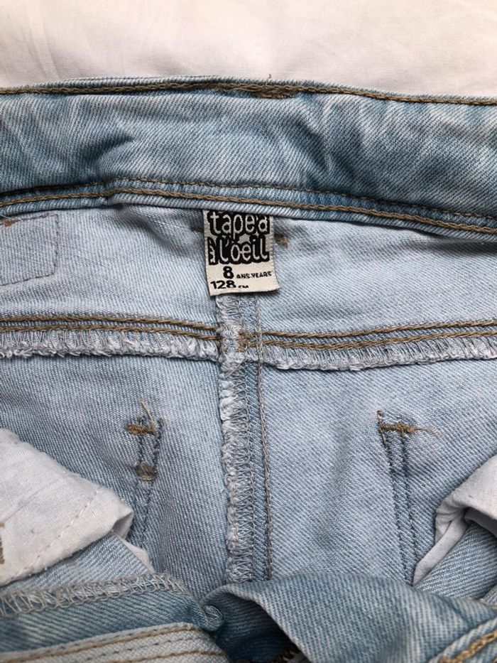 Pantacourt en jeans fille - photo numéro 3