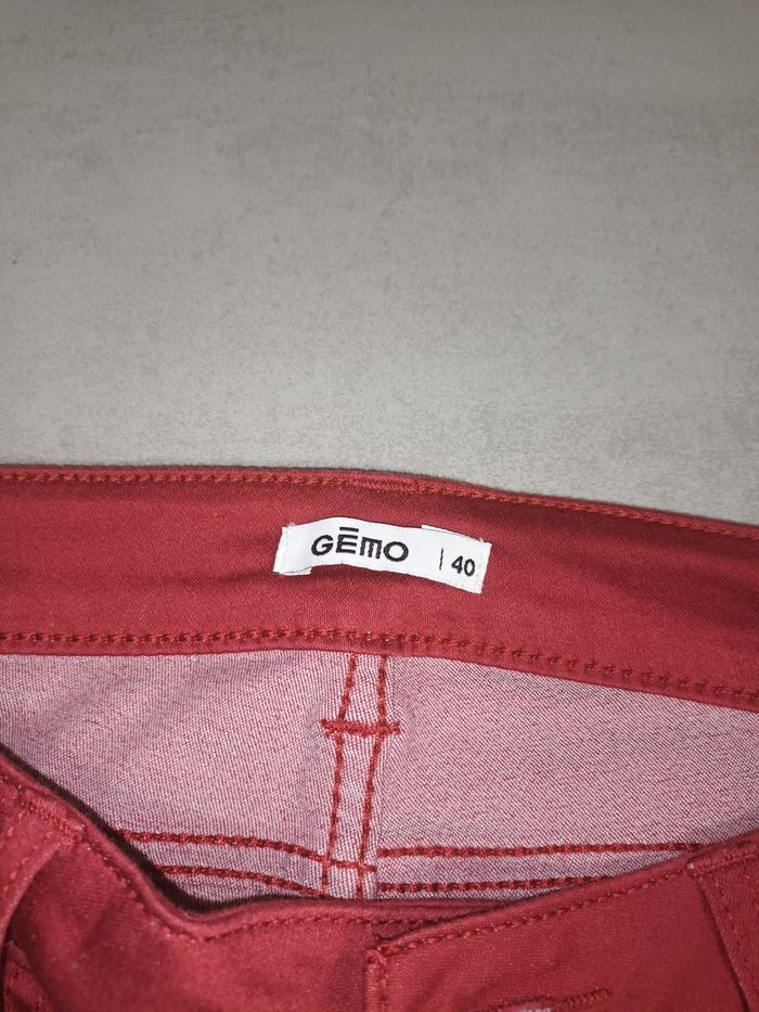 Pantalon femme taille 40 bordeaux - photo numéro 2