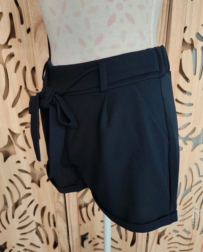Short fluide à revers, nouette bleu marine Taille L La city - photo numéro 3