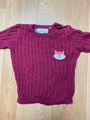 Pull torsadé bordeaux