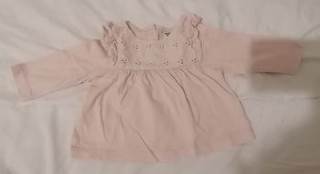 T-shirt ML rose clair 3 mois 