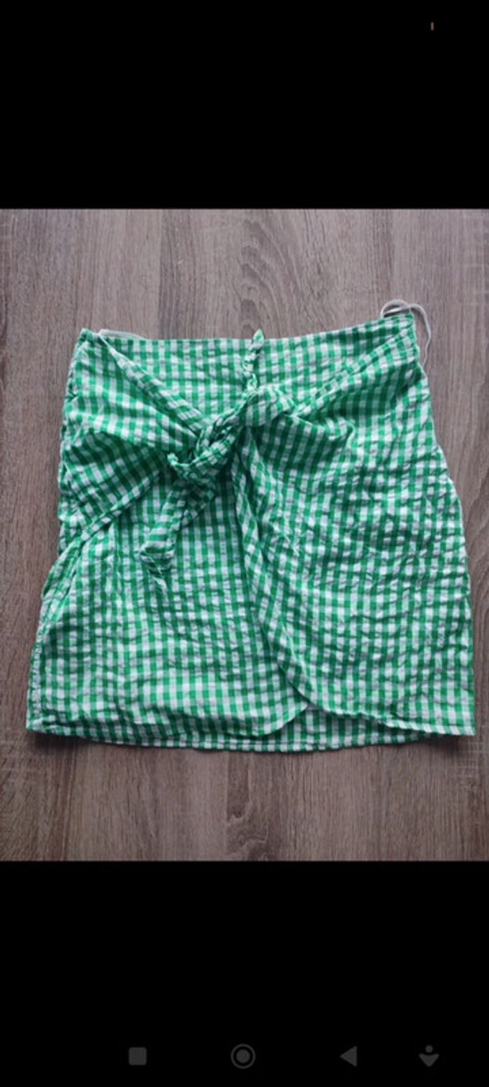 Mini-jupe Vichy à carreaux taille 38