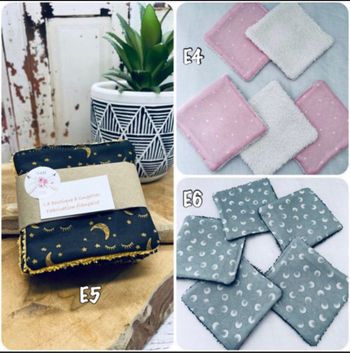 Lingettes lot de 5 lavable et réutilisable