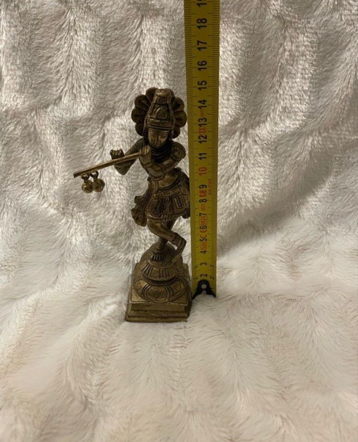 Statuette Krisna bronze doré - photo numéro 7