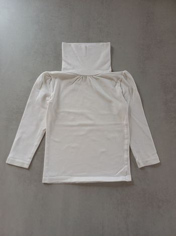 Sous-pull / tee-shirt col roulé manches longues / Tape à l’œil / 2 ans, très bon état, blanc
