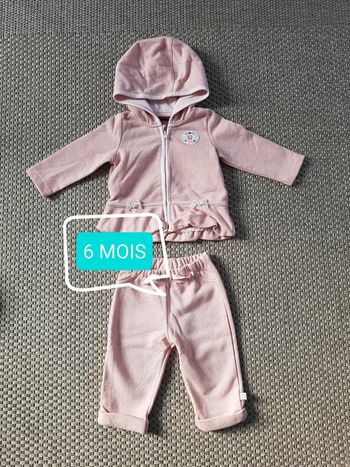 Ensemble gilet + pantalon fille - 6 Mois