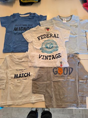 Lot de t-shirts garçons  3 mois