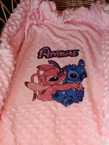 Couverture bébé en minky personnalisé plusieurs couleurs disponibles