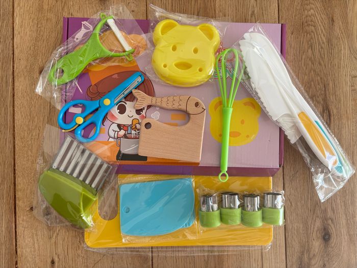 Set lot 17 pièces de Cuisine Montessori Sécurisé pour Enfants Couteaux & Accessoires - photo numéro 3