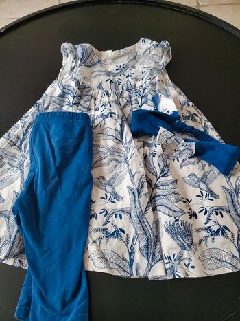 Ensemble robe leggings et bandeau 18 mois