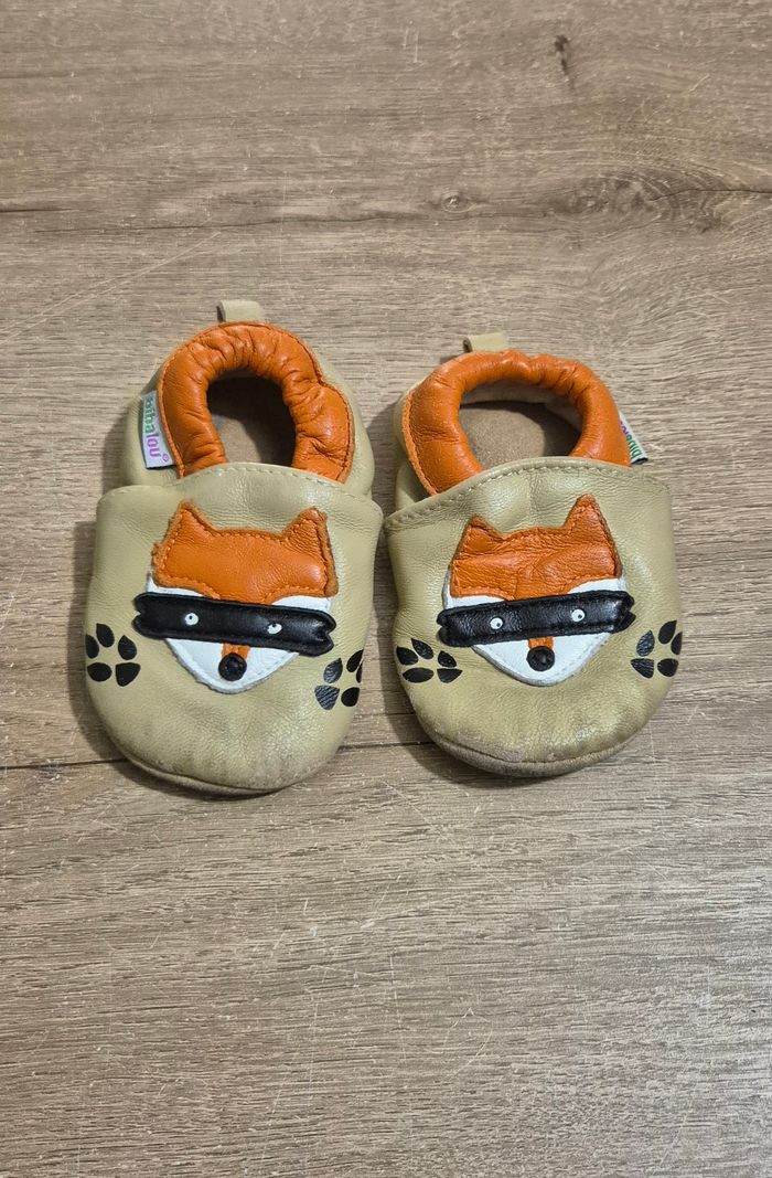 Lot chaussons souples en cuir 12-18 mois - photo numéro 3