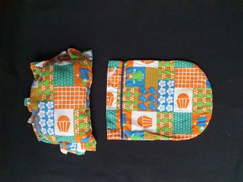 Oreiller et couverture pour couffin de poupée vintage ancien