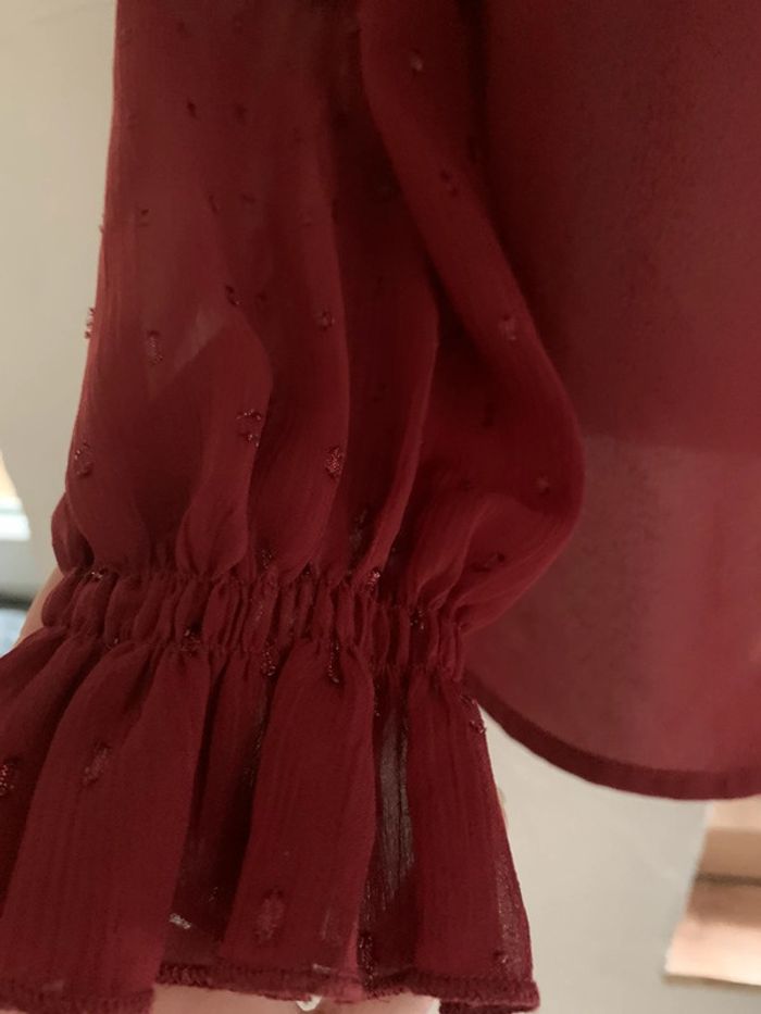 Blouse Kiabi bordeaux taille 38 manches longues - photo numéro 7