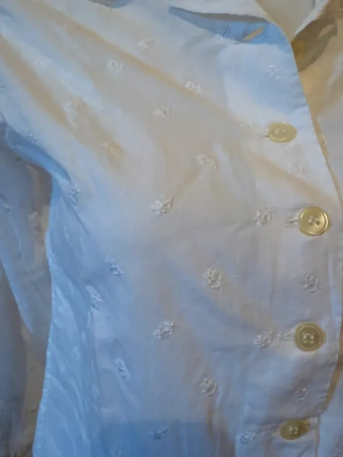 Blouse blanche en très bon état Claudie pierlot taille 1 - photo numéro 4