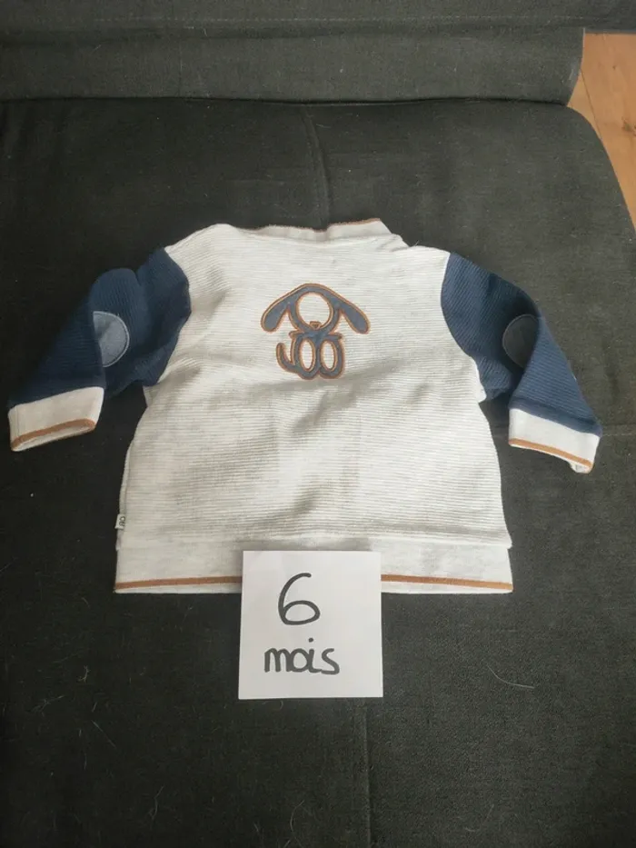 Veste a pressions garçon 6 mois Obaïbi - photo numéro 3