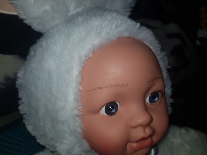 Gros Bébé poupée peluche 50cm collection vintage déguisé + lapin Anne Geddes - photo numéro 9