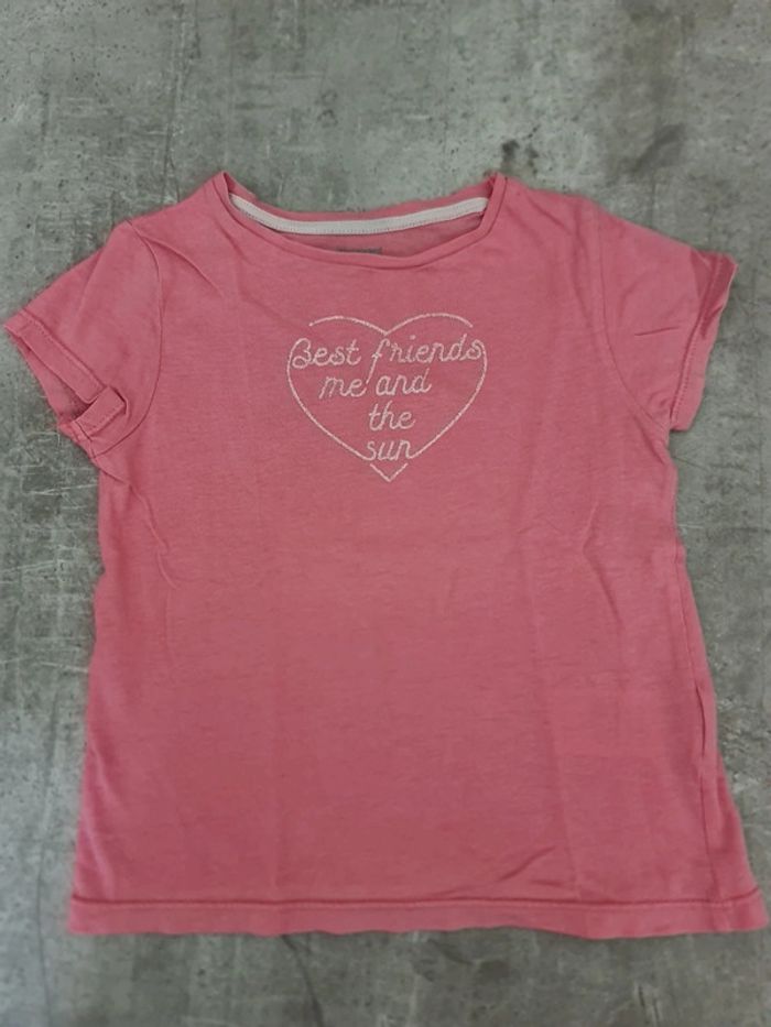 T shirt Haut Fille 4 ans Manches courtes Vertbaudet