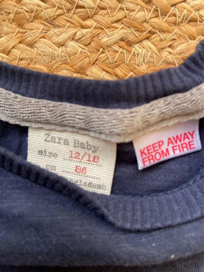 T-shirt manche longue Zara 12/18 mois - photo numéro 2