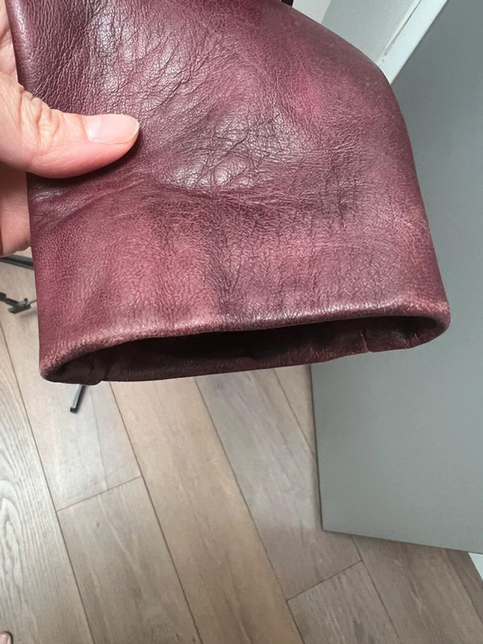 Veste en cuir motard Maje - photo numéro 11