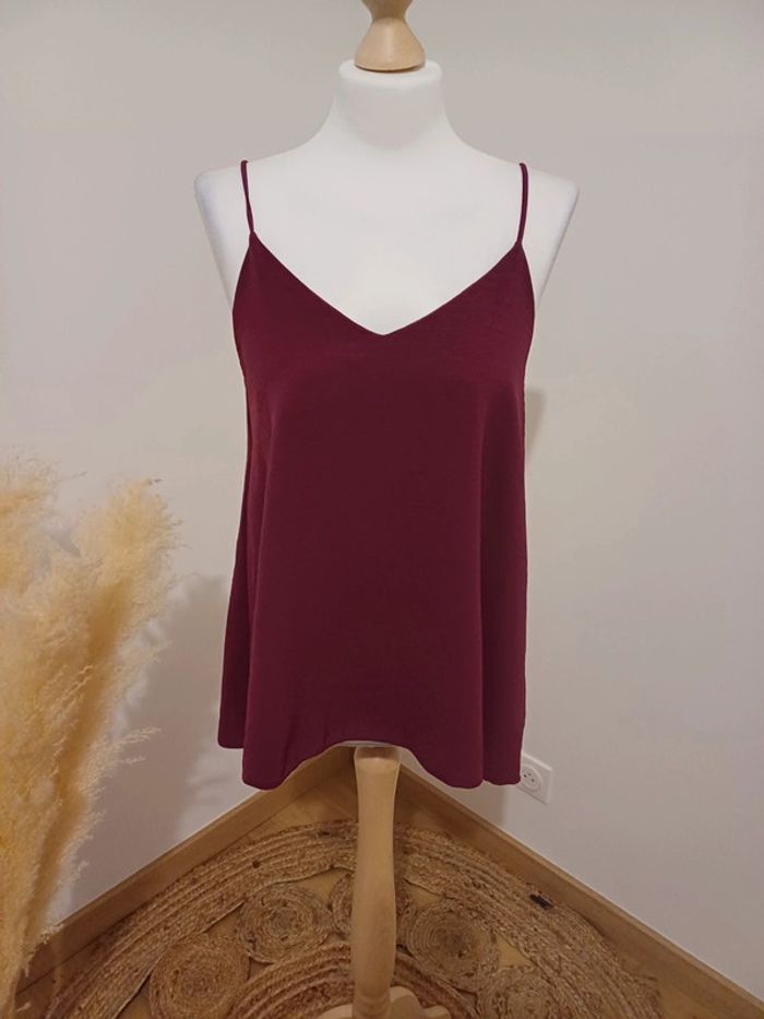 Débardeur fluide couleur Aubergine Floria taille S 36 - photo numéro 2