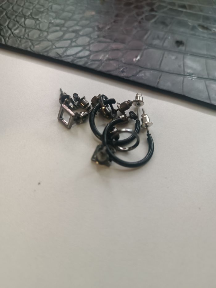 Boucles d'oreille noir