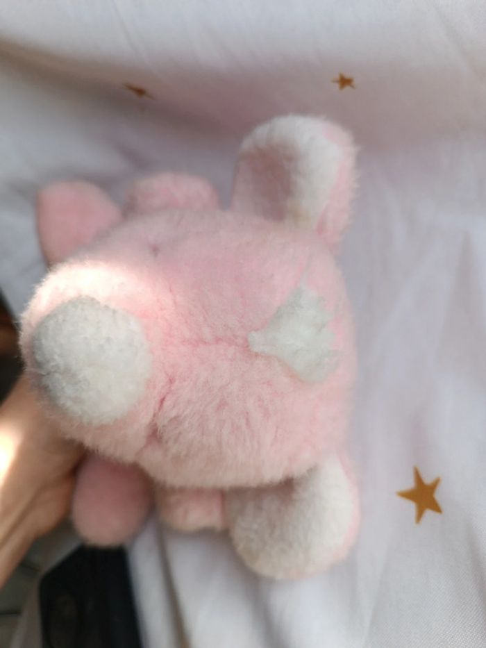 Petite peluche small doudou plush éléphant souris mouse rose pink ajena vintage vtg boulgom hochet - photo numéro 10